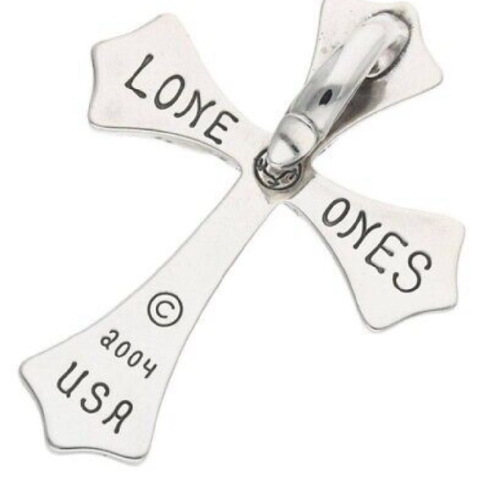 Lone Ones spread Eagle cross silver pendant  1 1/4” long .. just under 1” wide